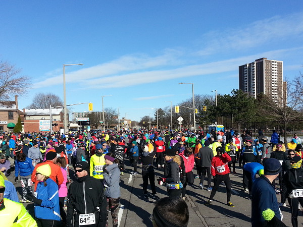 Runners assembling behind the starting line (RTH file photo)