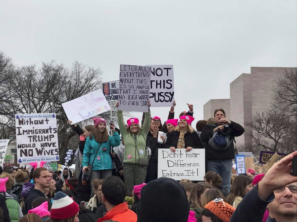 Various signs at the Women's March (Image Credit: Beth Blake)