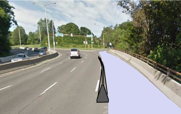 Initial rendering of protected Claremont Access Cycle Track