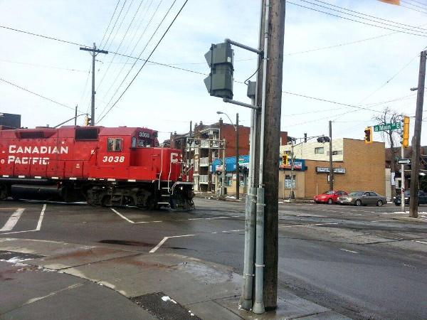 CP train crossing at Main and Gage (RTH file photo)