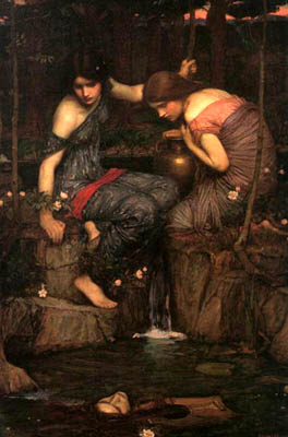 John William Waterhouse: Nymphs Finding the Head of Orpheus - 1905