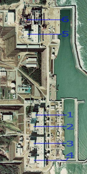 Satellite view of Fukushima Daiichi nuclear power plant (Image Credit: Wikimedia Commons)