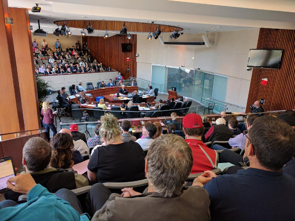 Standing room only at Hamilton City Hall for historic LRT vote