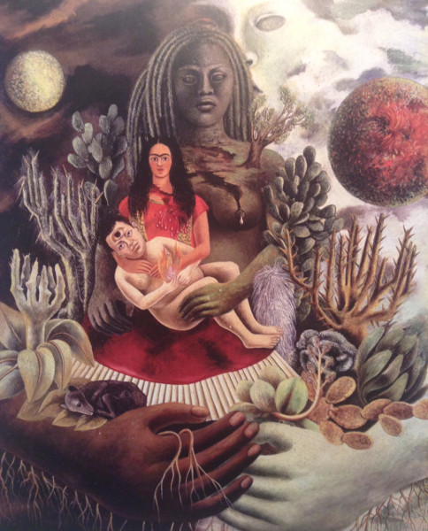 Detail, 'Love Embrace of the Universe' by Frida Kahlo (1949).