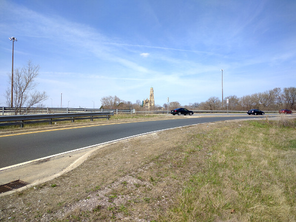 Highway 403 eastbound exit to Main Street, looking toward Main