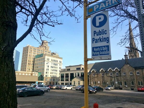 Illegal parking lot at 20 Jackson Street West