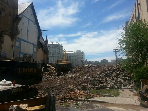 By noon, the building was pretty much gone