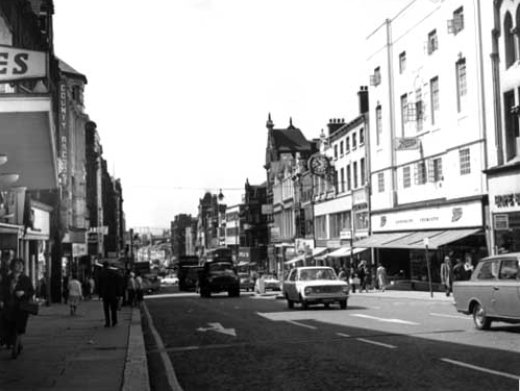 Leeds Main Street – Briggate, 1970. Leeds was a drab place to live, with no image worth marketing.