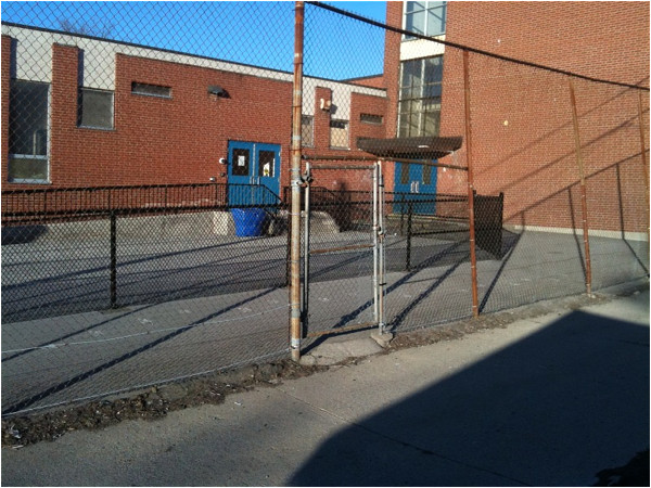Entrance to St. Joseph's Roman Catholic Elementary School on Kirkendall Durand Alley.