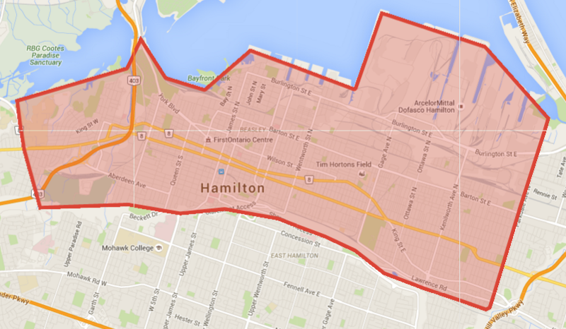 Proposed area of moratorium on any new street safety improvement measures (Image Credit: Google Maps)