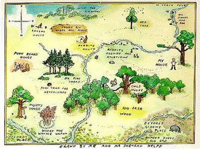 Map from The House at Pooh Corner