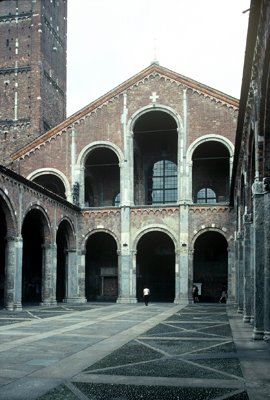 Fig. 11. Milan, Sant' Ambrogio, W front.