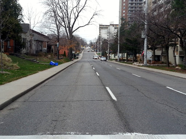 Queen Street South during afternoon rush hour on November 23, 2015