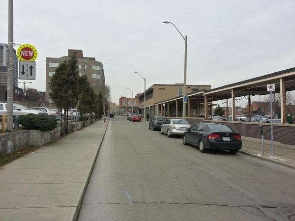 Rebecca Street between Catharine and John after two-way conversion (RTH file photo)