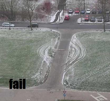 People will interpret arbitrary obstacles as damage and route around them (Image Credit: Failblog)
