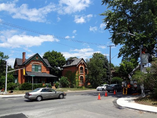 Earlier this summer, city workers installed poles and lights at the corner of Aberdeen and Kent (RTH file photo)