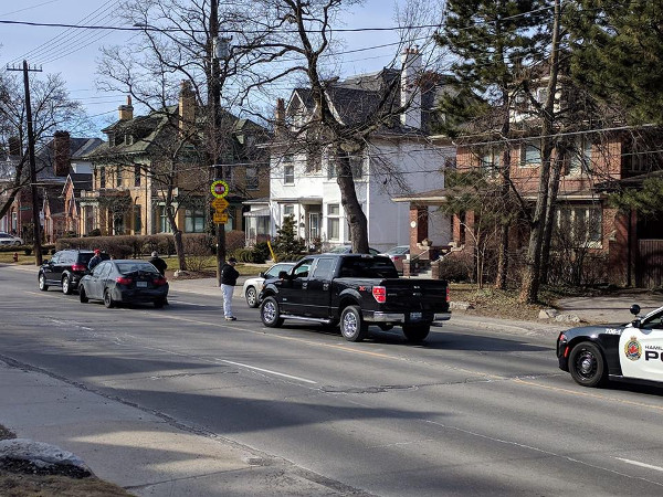 Three-car Newton's cradle on Aberdeen on March 22, 2018