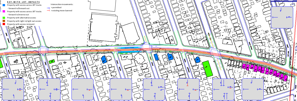 B-Line alignment through Scott Park/Gage