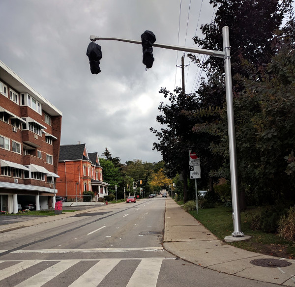 North-facing traffic signals