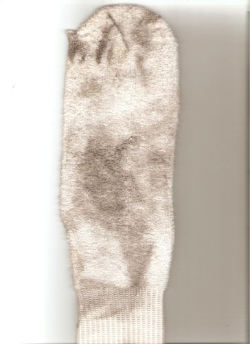 Black soot on a white sock