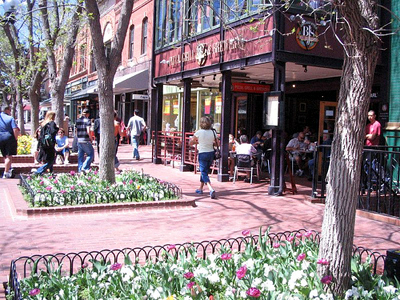 Pearl Street Mall, Boulder, Colorado: What are those people doing on the street?