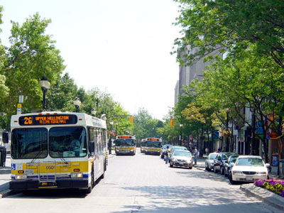 Buses no longer line the south leg of the Gore (RTH file photo)