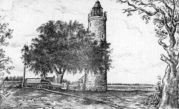 Limestone Lighthouse on the Canal, circa 1840