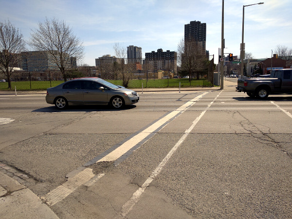 Looking south across Cannon at the northeast corner of Cannon and Hess