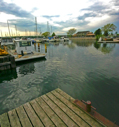 Beautiful sky, lapping water, and a wonderful new trail (Photo Credit: Joe Ceretti)