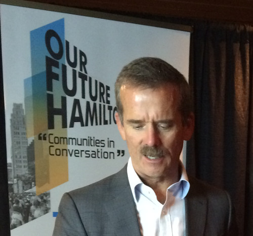 Chris Hadfield at the Our Future Hamilton event (Image Credit: Tadhg Taylor-McGreal)