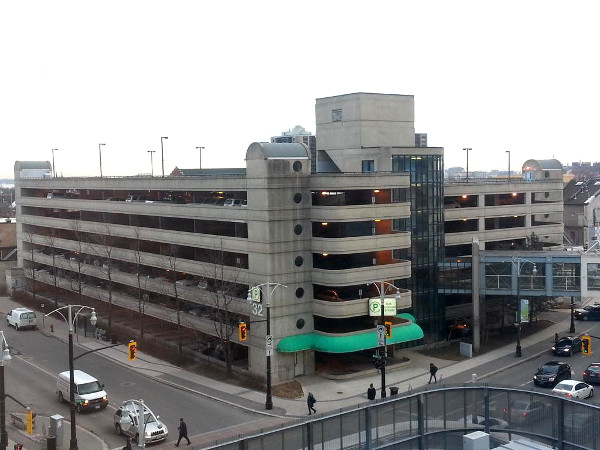 City Centre Parkade at York and MacNab (RTH file photo)