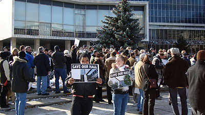 150 enthusiastic supporters attended the rally