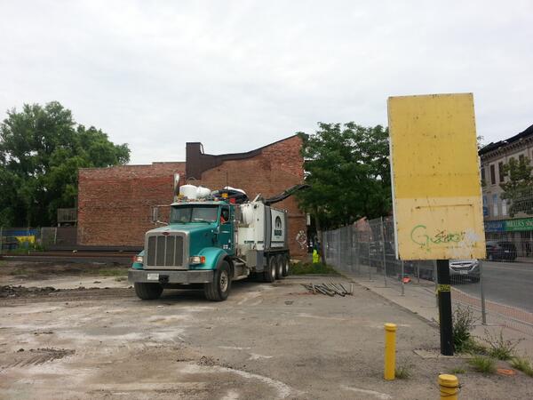 Construction equipment on site