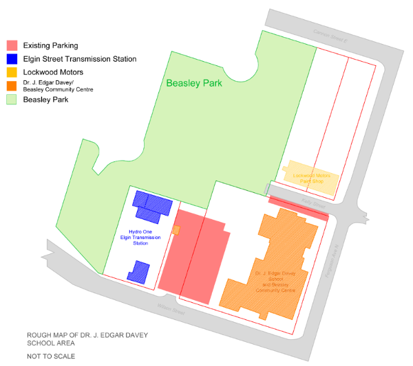 Dr J. Edgar Davey School area (not to scale)