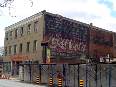 Coca-Cola sign on the Denningers building (Photo Credit: Jason Leach)