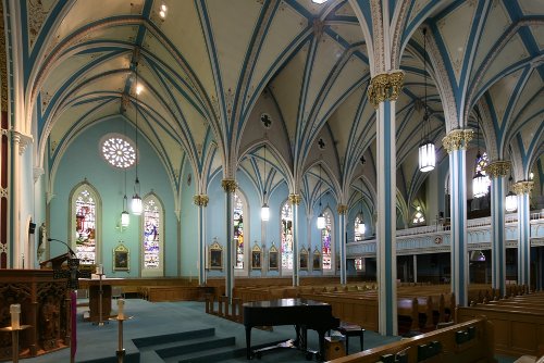 Fig. 6. Dundas, St Augustine's Roman Catholic Church, interior from S transept.