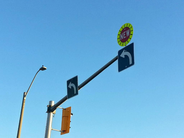 Middle southbound lane on Dundurn at Main is now left-turn only