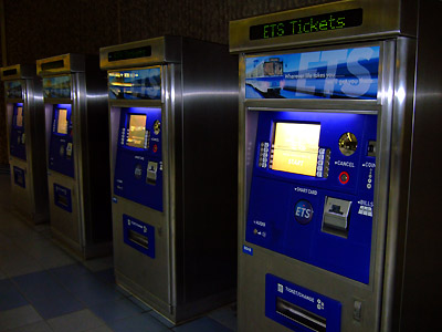 Edmonton LRT ticket vending machines
