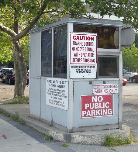 Commemorative kiosk on the Senator David Braley Surface Parking Amenity