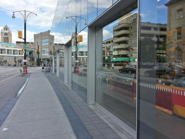 Glass panels closed on a nice summer Market day in 2014 (RTH file photo)