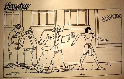 From B. Kliban: Never Eat Anything Bigger Than Your Head & Other Drawings, Workman Publishing Company, Inc., New York, 1976.