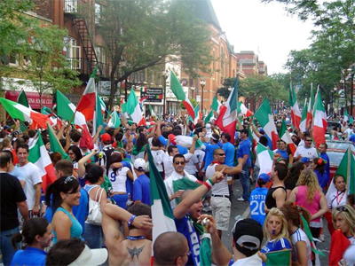 World Cup celebration on James North