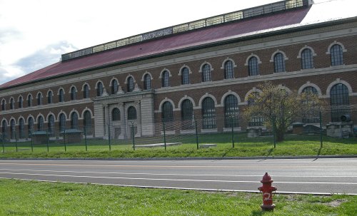 Colonel Francis G Ward Pumping Station. Citizens who chose to pay in person used to enter their building by the majestic front doors and pass directly into the machine hall.