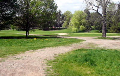 Looking west on the Glenside path across Chedoke Golf Course (Photo Credit: Ted Mitchell)