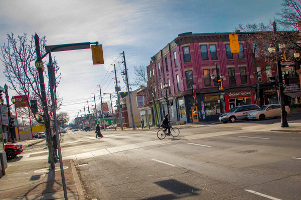 The conflict between Cannon and walkability is especially obvious where it crosses James North