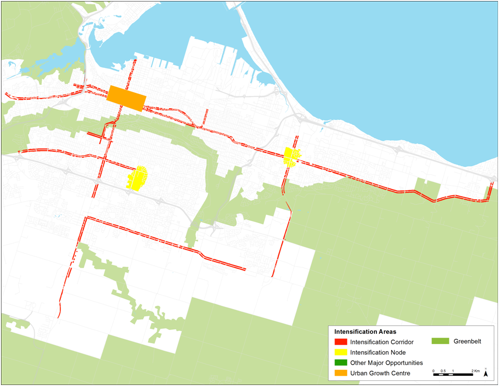 Hamilton intensification areas