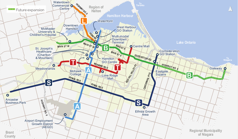 BLAST network of rapid transit lines