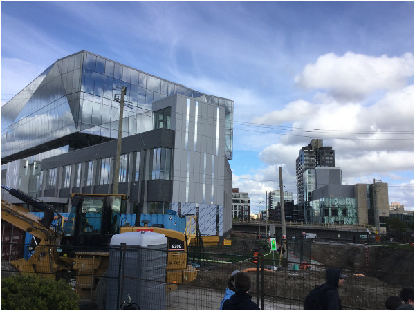 New Google Headquarters expansion being built next to LRT route (Image Credit: Mark Rejhon)