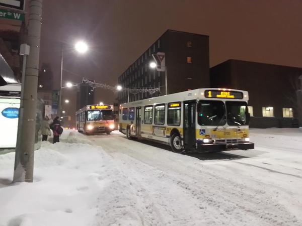 HSR buses at James and Hunter (RTH file photo)