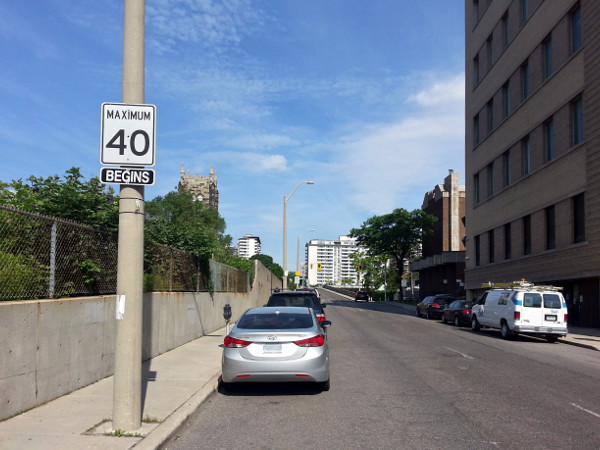 40 km/h speed limit starts just west of James (RTH file photo)